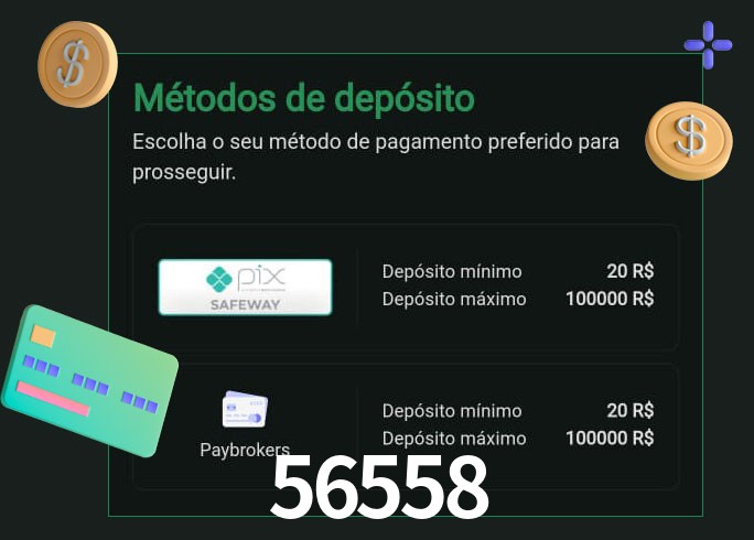 O cassino 56558 oferece uma grande variedade de métodos de pagamento